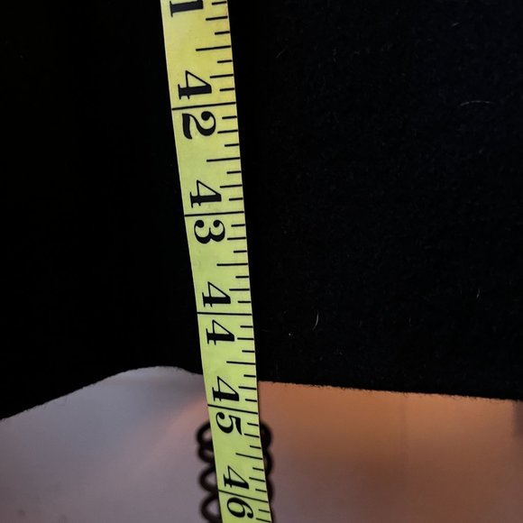 Long Black Women's Wool blend Coat - Picture 4 of 6